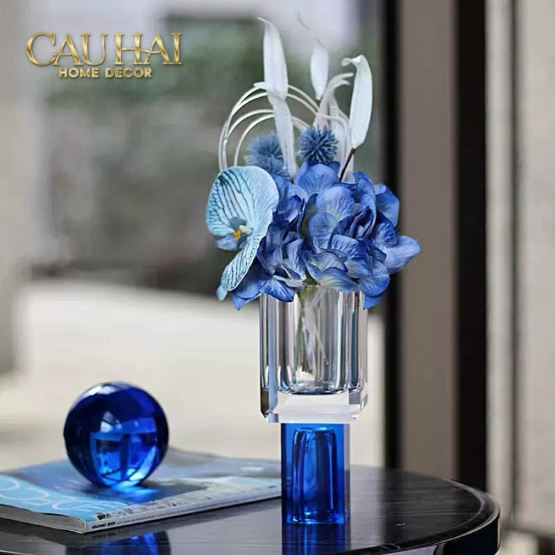 Maison Couture - Bình Hoa Pha Lê Atelier Émeraude Crystal Geometric Vessel 10x19-BÌNH HOA-CẬU HAI HOME DECOR