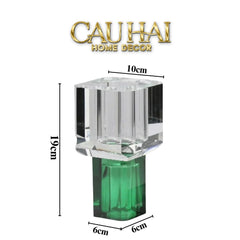 Maison Couture - Bình Hoa Pha Lê Atelier Émeraude Crystal Geometric Vessel 10x19-BÌNH HOA-CẬU HAI HOME DECOR