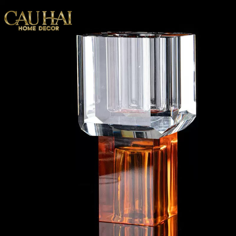 Maison Couture - Bình Hoa Pha Lê Atelier Émeraude Crystal Geometric Vessel 10x19-BÌNH HOA-CẬU HAI HOME DECOR