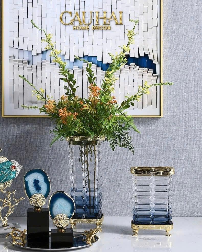 Maison Couture - Bình Hoa Pha Lê Azure Obelisk Cristalleries 22/32-BÌNH HOA-CẬU HAI HOME DECOR
