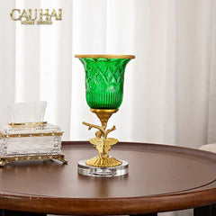 Maison Couture - Bình Hoa Pha Lê Brasson Papillon Emerald H30-CẬU HAI HOME DECOR