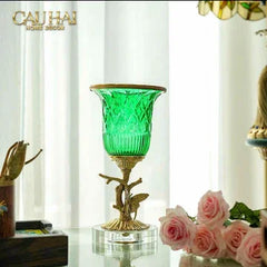 Maison Couture - Bình Hoa Pha Lê Brasson Papillon Emerald H30-CẬU HAI HOME DECOR