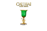 Maison Couture - Bình Hoa Pha Lê Brasson Papillon Emerald H30-CẬU HAI HOME DECOR