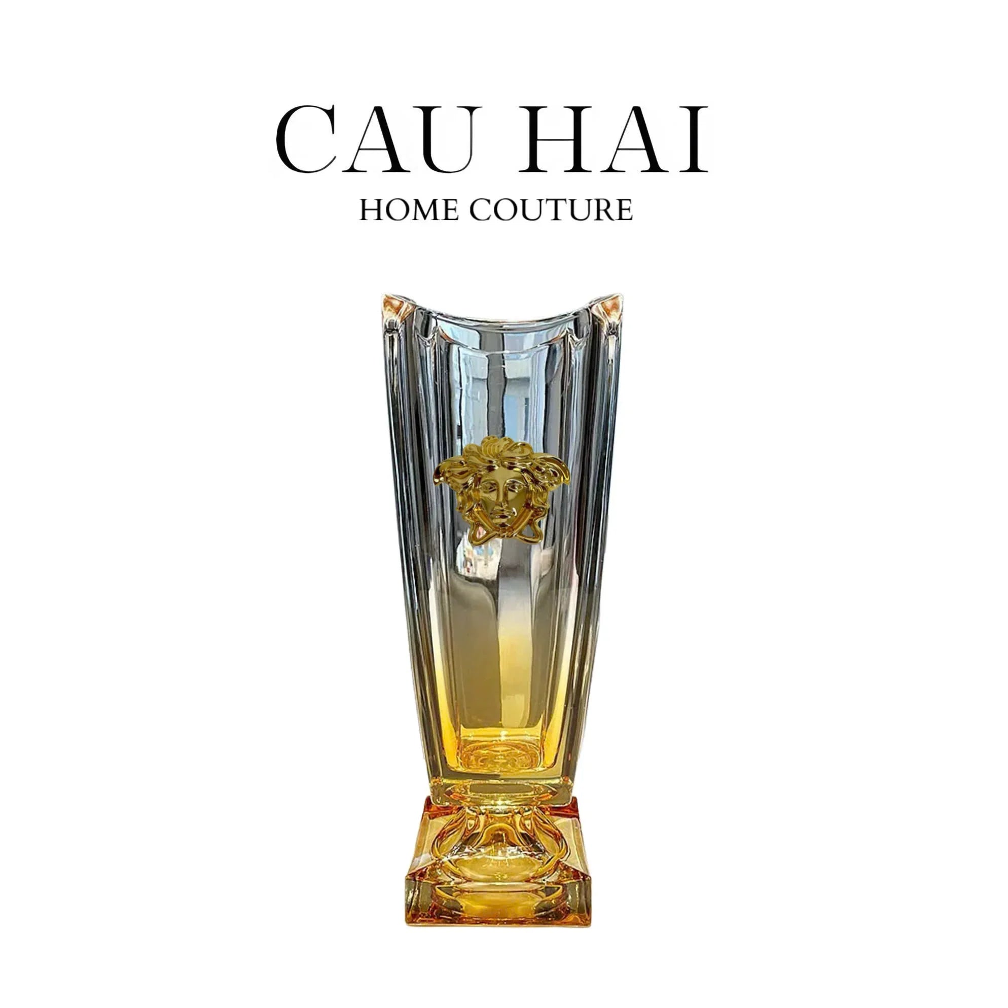 Maison Couture - Bình Hoa Pha Lê Goblet V Class Azure Medusa Cristalleries Vase H36-CẬU HAI HOME DECOR