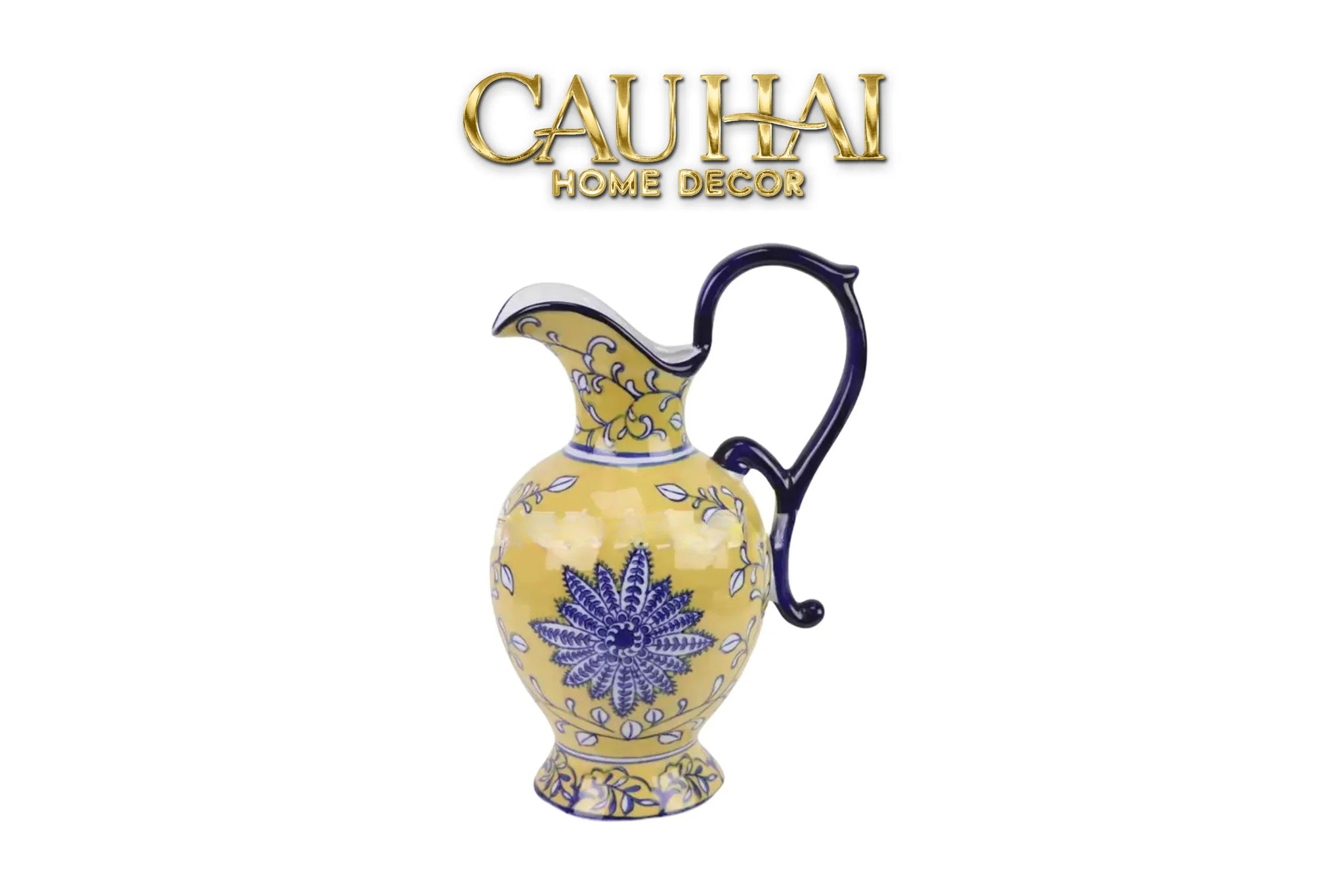 Maison Couture - Bình Hoa Pitcher Form – Fiorenza Duo Lumière Pocerlain Vases-BÌNH HOA-CẬU HAI HOME DECOR