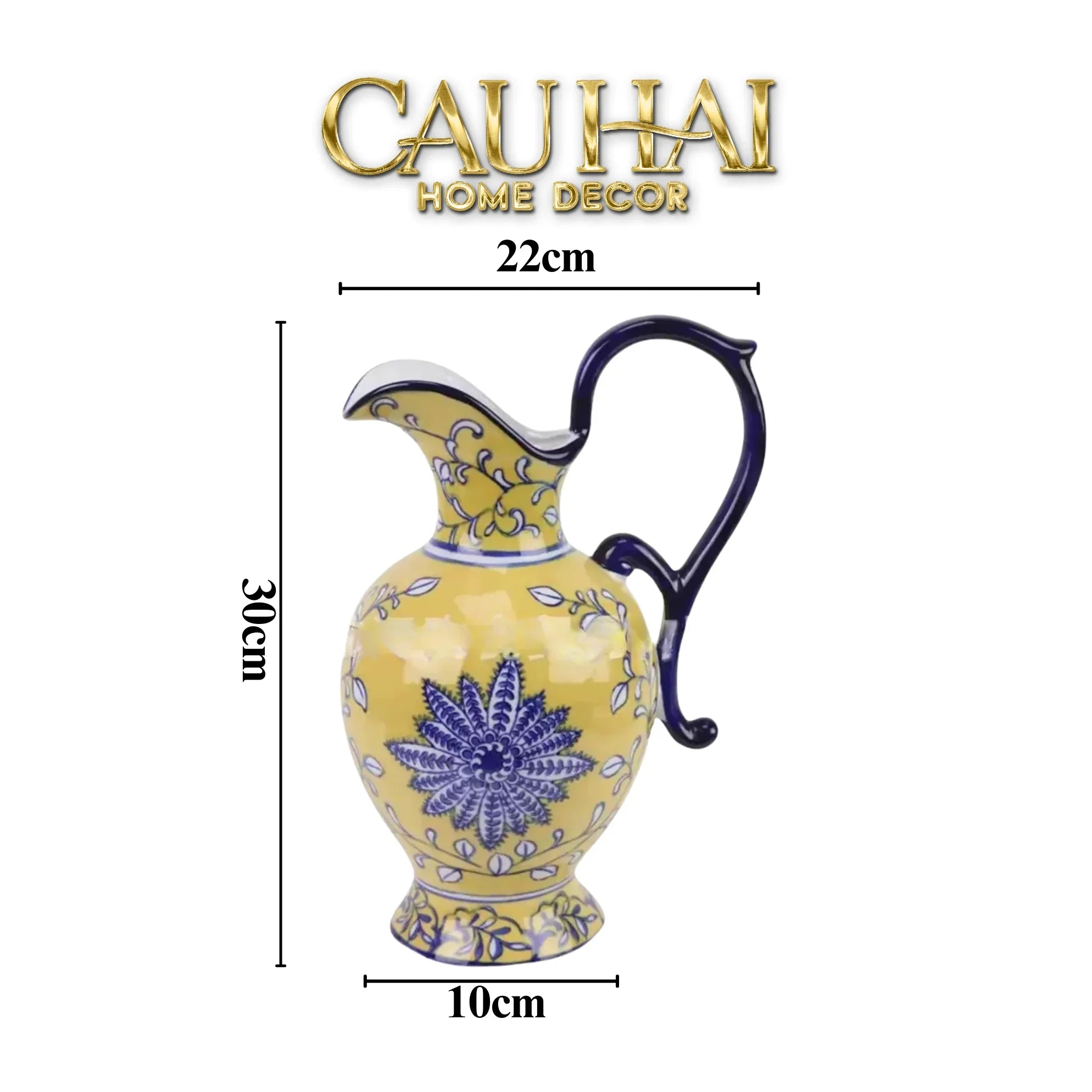 Maison Couture - Bình Hoa Pitcher Form – Fiorenza Duo Lumière Pocerlain Vases-BÌNH HOA-CẬU HAI HOME DECOR