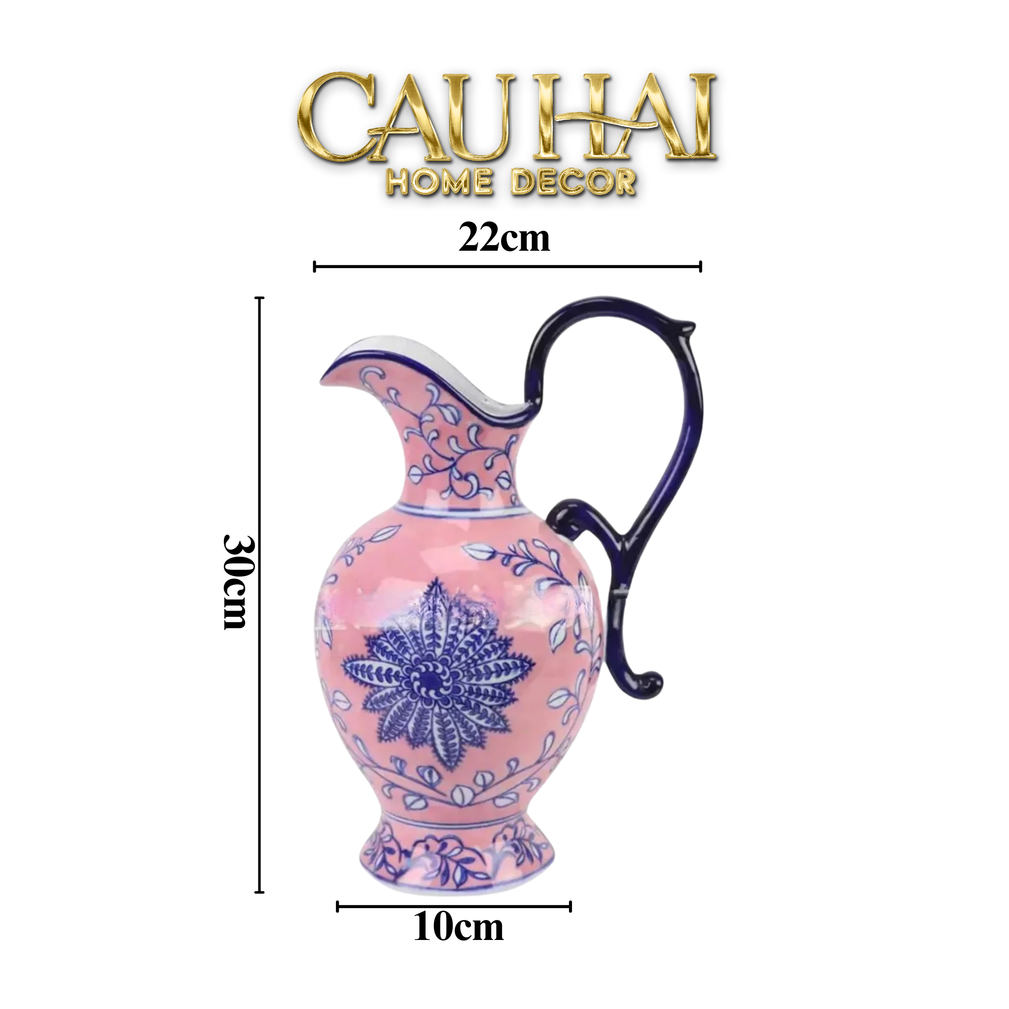 Maison Couture - Bình Hoa Pitcher Form – Fiorenza Duo Lumière Pocerlain Vases - CẬU HAI HOME DECOR