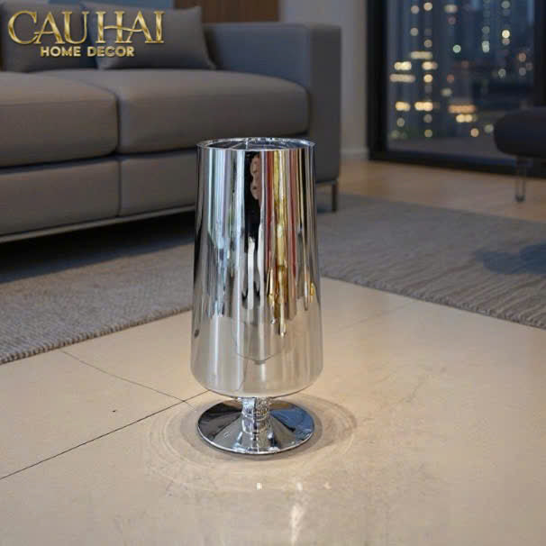 Maison Couture - Bình Hoa Platinum Cristallerie Platinum Elysium. 14x34 - CẬU HAI HOME DECOR