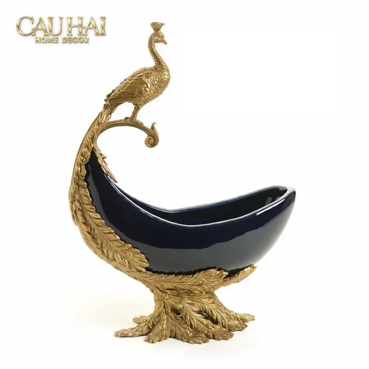 Maison Couture – Bình Hoa Sứ Đồng Imperium Empire Amphora Of Dionysus - Barocco Divine Vase H52-BÌNH HOA-CẬU HAI HOME DECOR