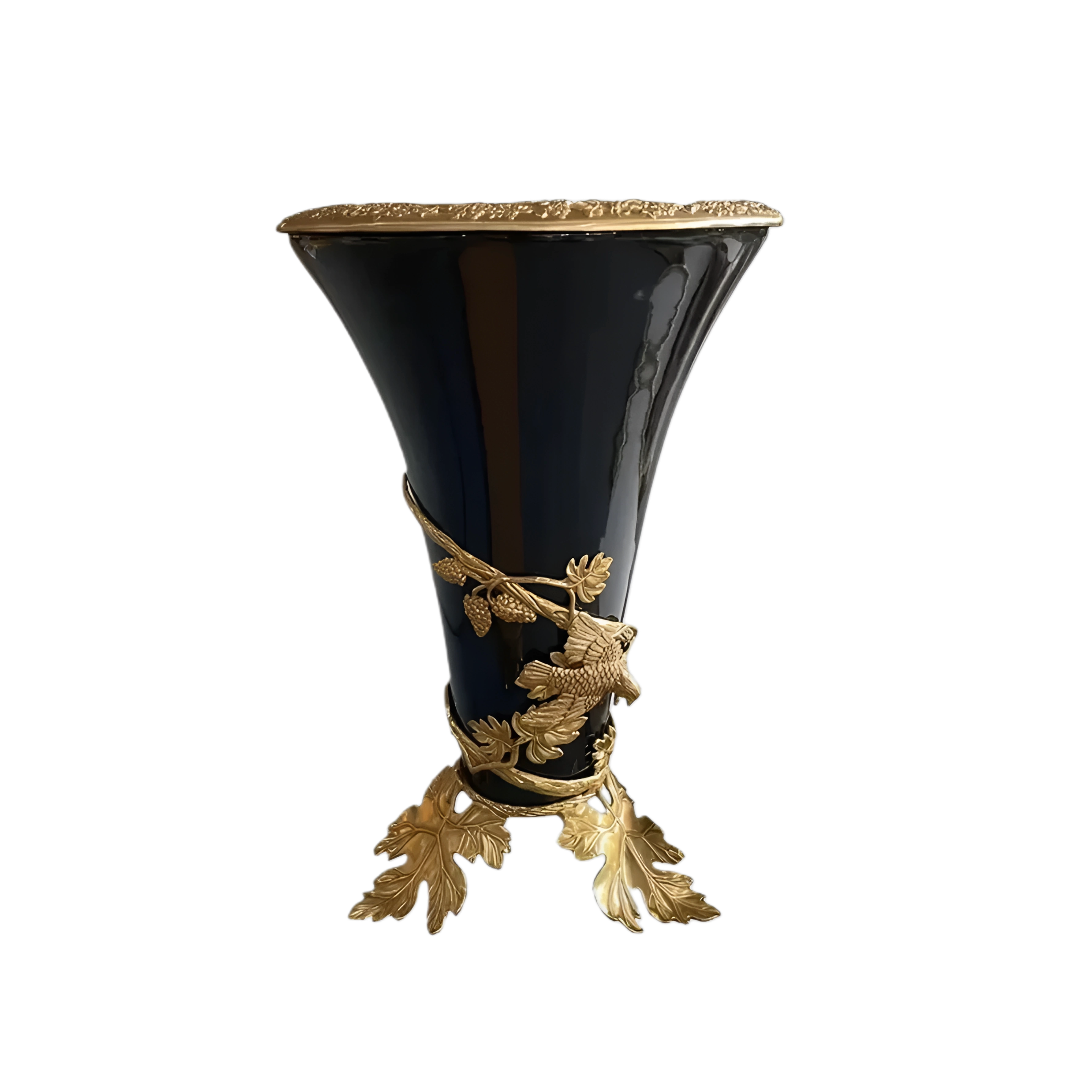 Maison Couture – Bình Hoa Sứ Đồng Imperium Empire Amphora Of Dionysus - Barocco Divine Vase H52-BÌNH HOA-CẬU HAI HOME DECOR
