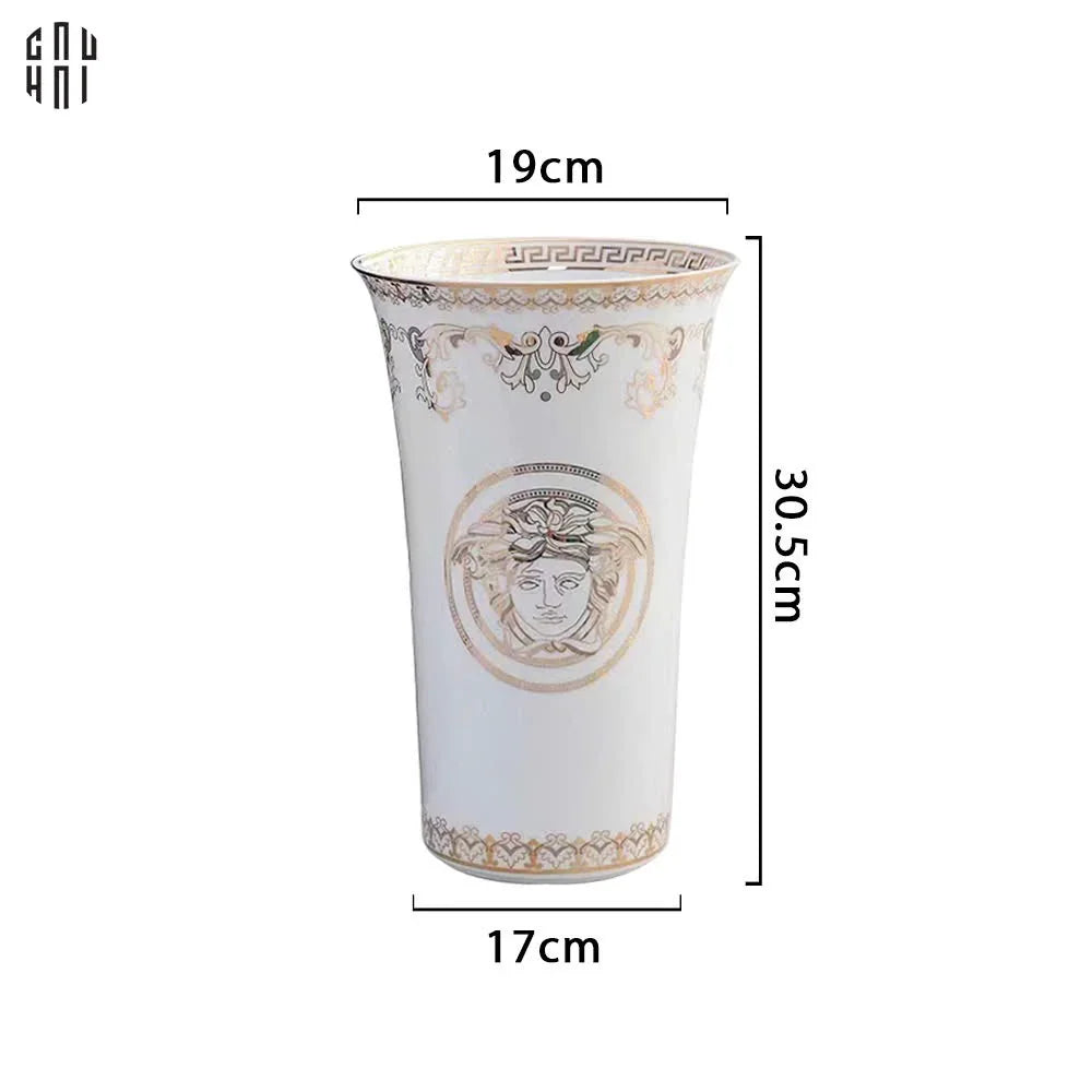 Maison Couture - Bình Hoa Sứ Tráng Men Cao Cấp V Class - Medusa Timeless Mythology 17x30.5-BÌNH HOA-CẬU HAI HOME DECOR