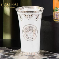 Maison Couture - Bình Hoa Sứ Tráng Men Cao Cấp V Class - Medusa Timeless Mythology 17x30.5-BÌNH HOA-CẬU HAI HOME DECOR