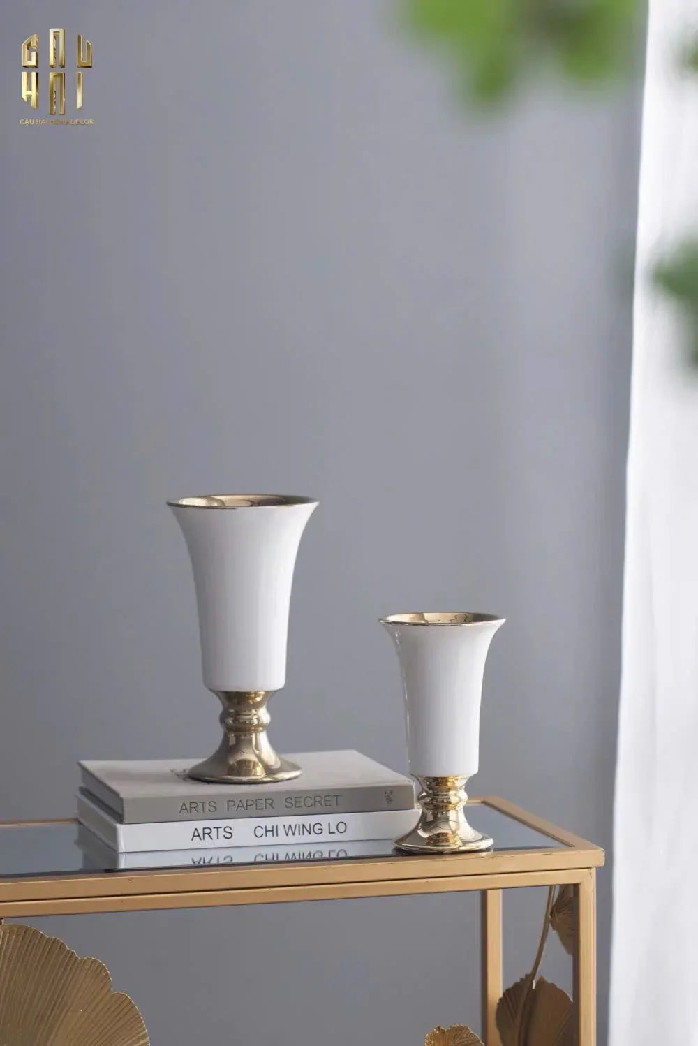 Maison Couture - Bình Hoa Sứ Trắng Venice AB House Manhattan Vibe 11x20-BÌNH HOA-CẬU HAI HOME DECOR