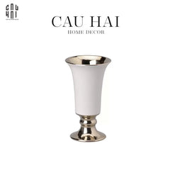 Maison Couture - Bình Hoa Sứ Trắng Venice AB House Manhattan Vibe 11x20-BÌNH HOA-CẬU HAI HOME DECOR