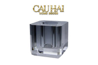 Maison Couture - Bình Lọ Hoa Pha Lê Lập Phương Savoir Ambre Cube Vase – Modern Cristalleries Block 10x10x10-CẬU HAI HOME DECOR
