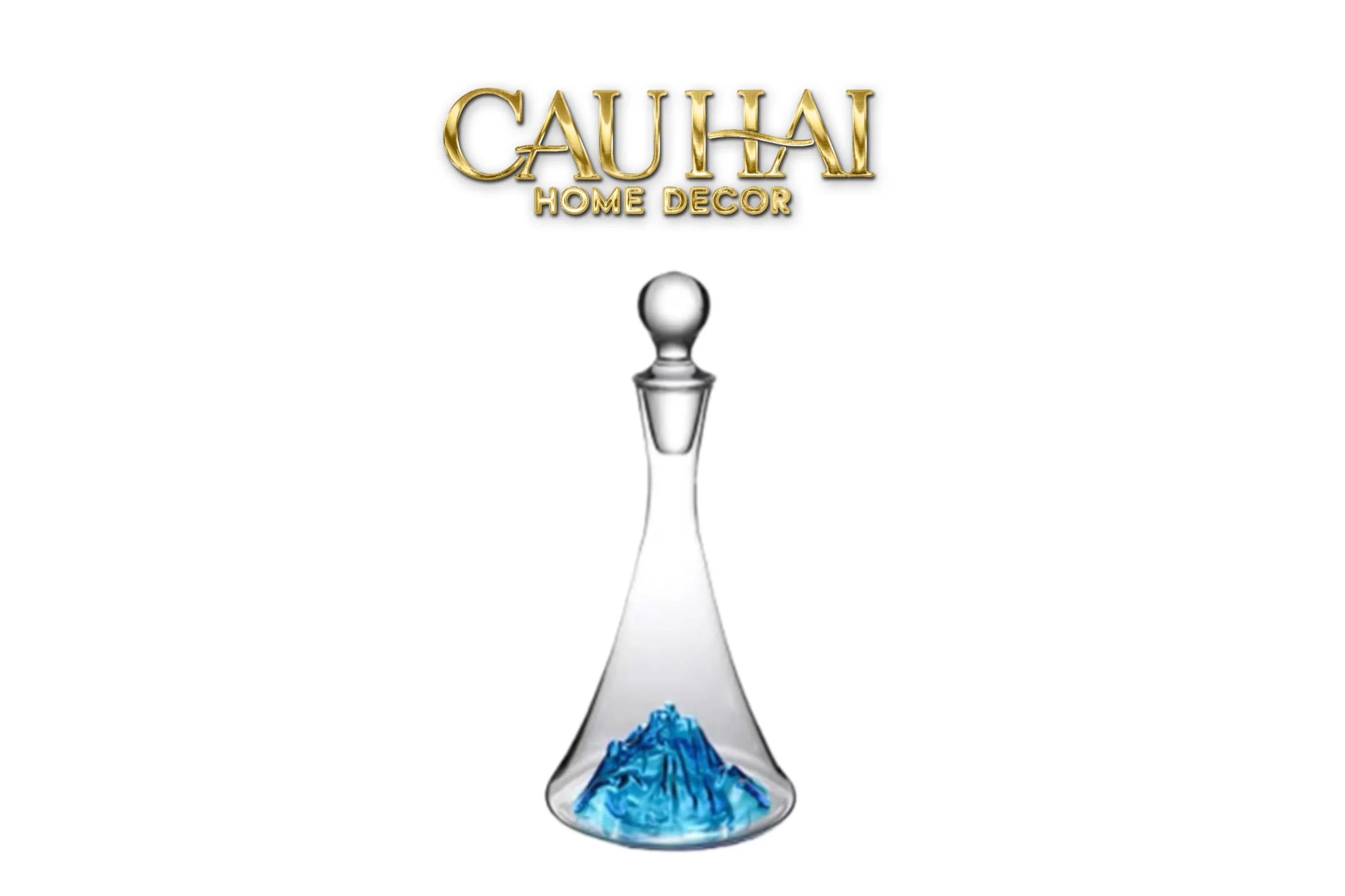 Maison Couture - Bình Pha Lê Decanter Red Wine Oceanami Blue Gems 1150Ml-CẬU HAI HOME DECOR