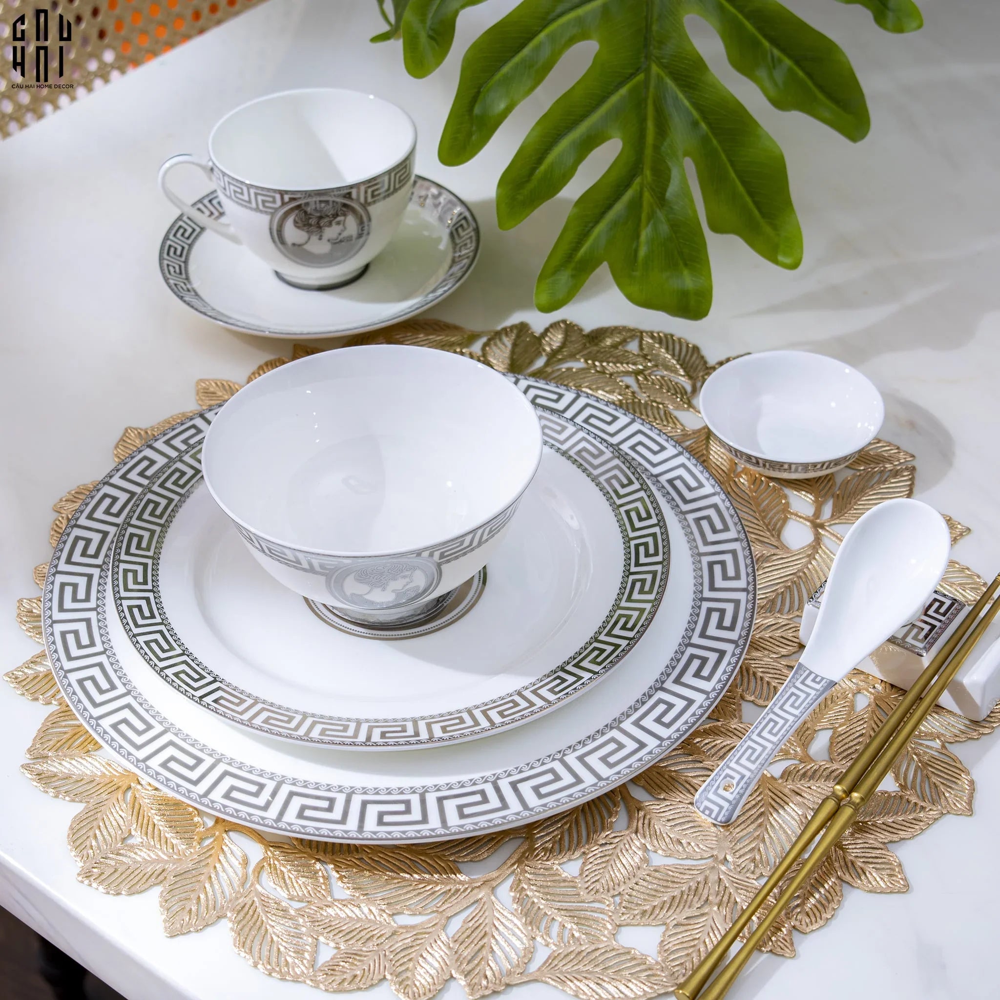 Maison Couture - Bộ Đĩa Âu 1 Người Dinner Set Au Revoir Eleanor 8Pcs - CẬU HAI HOME DECOR