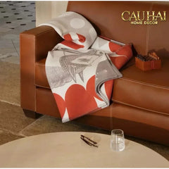 Maison Couture - Chăn Sofa Rouge l Velour Équestre Médaillon Velvet Blanket 150-CHĂN SOFA-CẬU HAI HOME DECOR