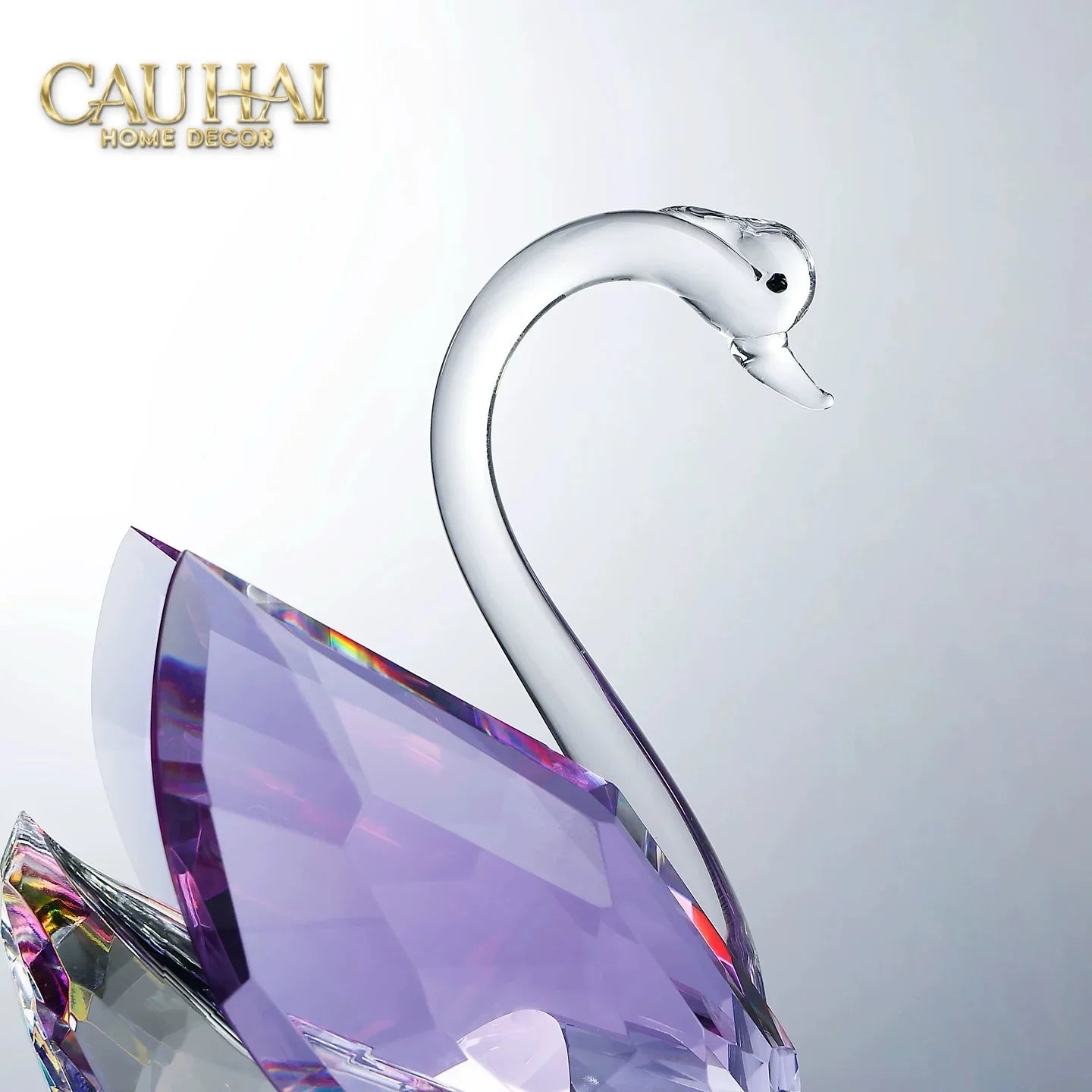 Maison Couture - Đế Đỡ Rượu Thiên Nga Pha Lê Cao Cấp Critalleries Divinity Swan Wine Holder 20x28-Bar Cart-CẬU HAI HOME DECOR
