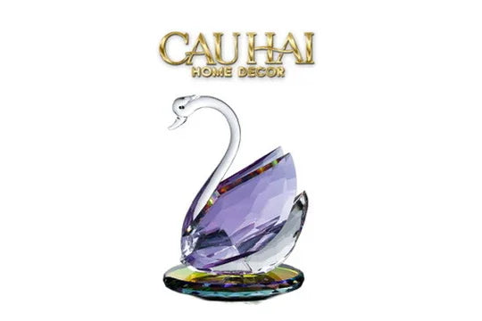 Maison Couture - Đế Đỡ Rượu Thiên Nga Pha Lê Cao Cấp Critalleries Divinity Swan Wine Holder 20x28-Bar Cart-CẬU HAI HOME DECOR