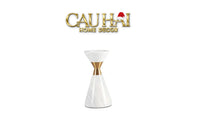 Maison Couture - Đế Nến Đá Marble - Ivory Marbre D’Or Candle Holder (Tặng Nến)-ĐÈN TRANG TRÍ-CẬU HAI HOME DECOR