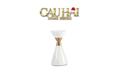 Maison Couture - Đế Nến Đá Marble - Ivory Marbre D’Or Candle Holder (Tặng Nến)-ĐÈN TRANG TRÍ-CẬU HAI HOME DECOR