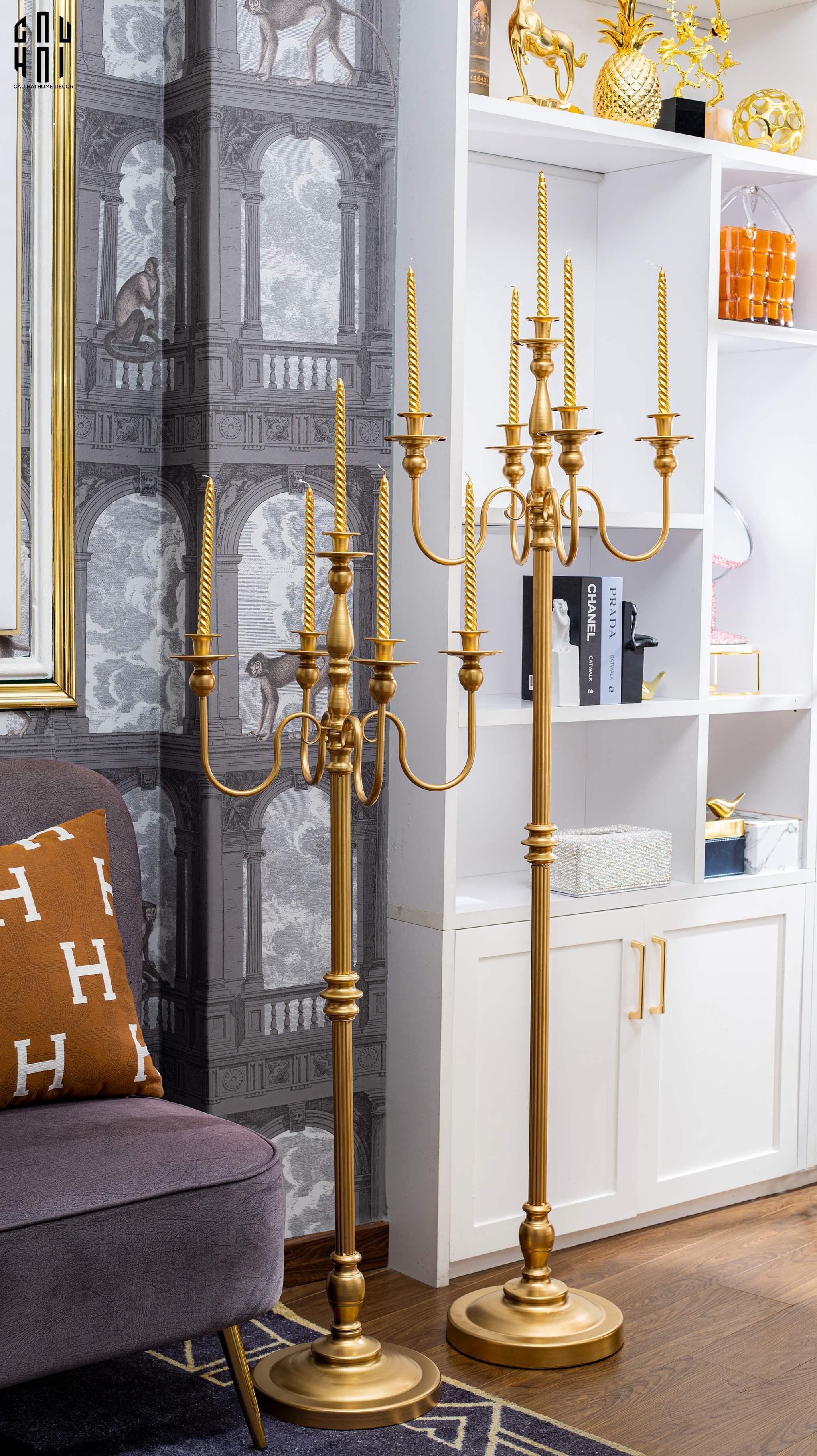 Maison Couture – Đế Nến Sàn Impérial Candelabre Baroque Éclat H160-CẬU HAI HOME DECOR