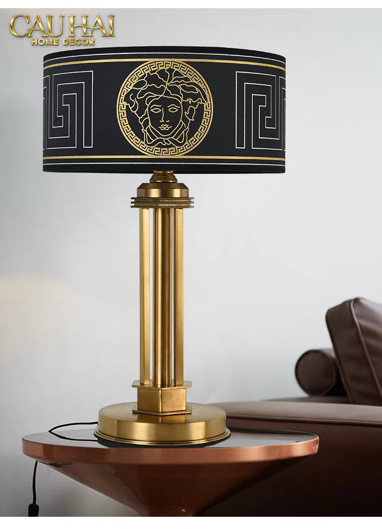 Maison Couture - Đèn Bàn Brasson Signature Medusa Noir 30x30x50-ĐÈN BÀN-CẬU HAI HOME DECOR