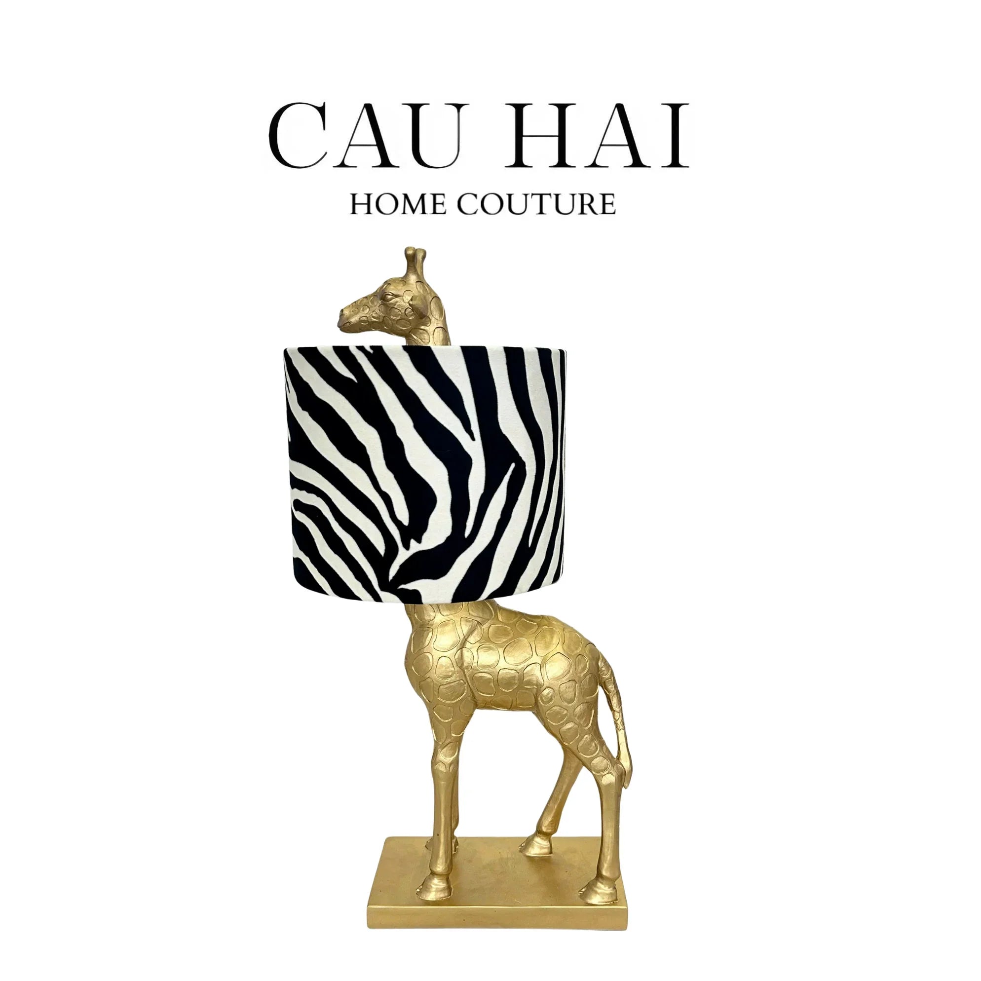 Maison Couture - - Đèn Bàn Gilded Giraffe Zébre Madagascar Lamp 66-CẬU HAI HOME DECOR