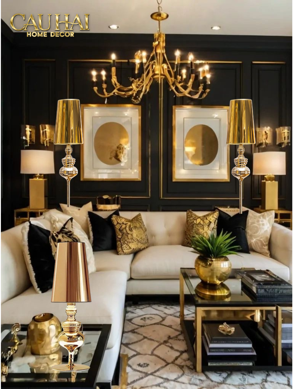 Maison Couture - Đèn Bàn Andrew Iconique Allure Métallique Gold H78-ĐÈN BÀN-CẬU HAI HOME DECOR
