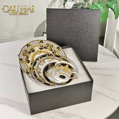 Maison Couture - Đĩa 2 Tầng Black Barocco Prestige Gala VS Étagère-CẬU HAI HOME DECOR