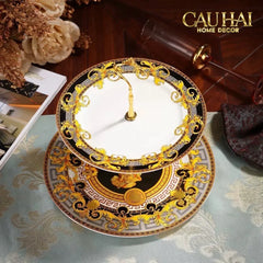 Maison Couture - Đĩa 2 Tầng Black Barocco Prestige Gala VS Étagère-SET CHÉN DĨA-CẬU HAI HOME DECOR