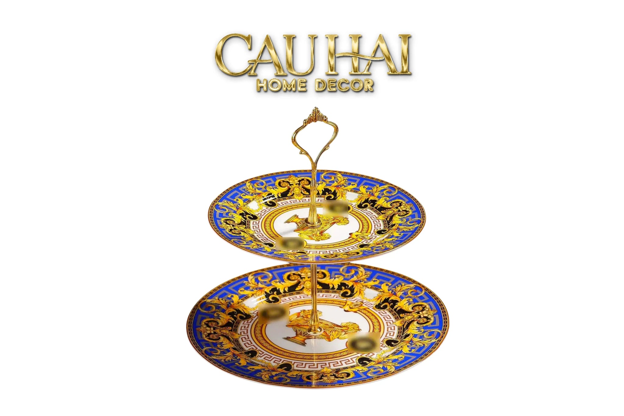 Maison Couture - Đĩa 2 Tầng Black Barocco Prestige Gala VS Étagère-SET CHÉN DĨA-CẬU HAI HOME DECOR