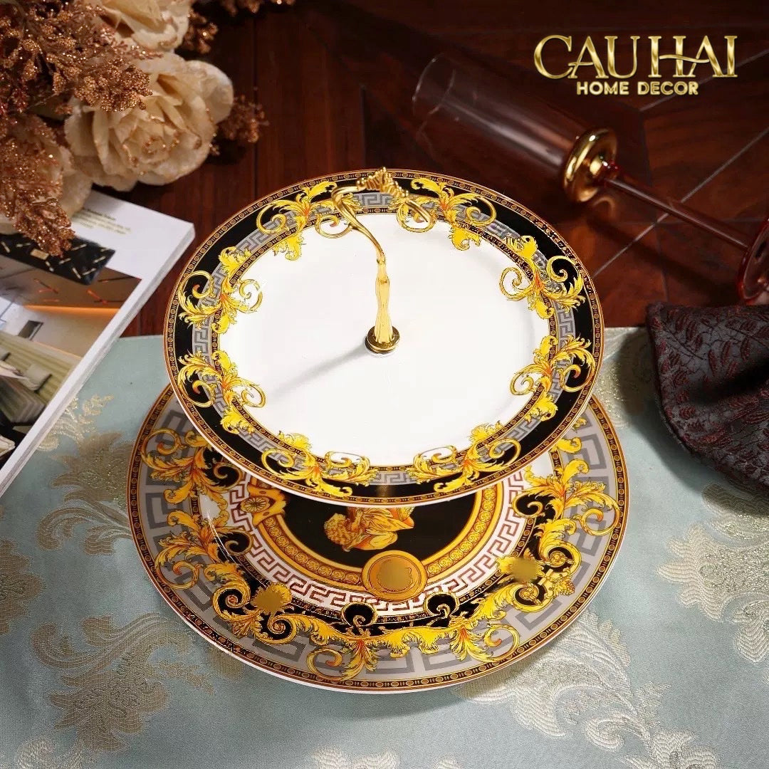 Maison Couture - Đĩa 2 Tầng Black Baroque Prestige Gala Ver.S Étagère - CẬU HAI HOME DECOR