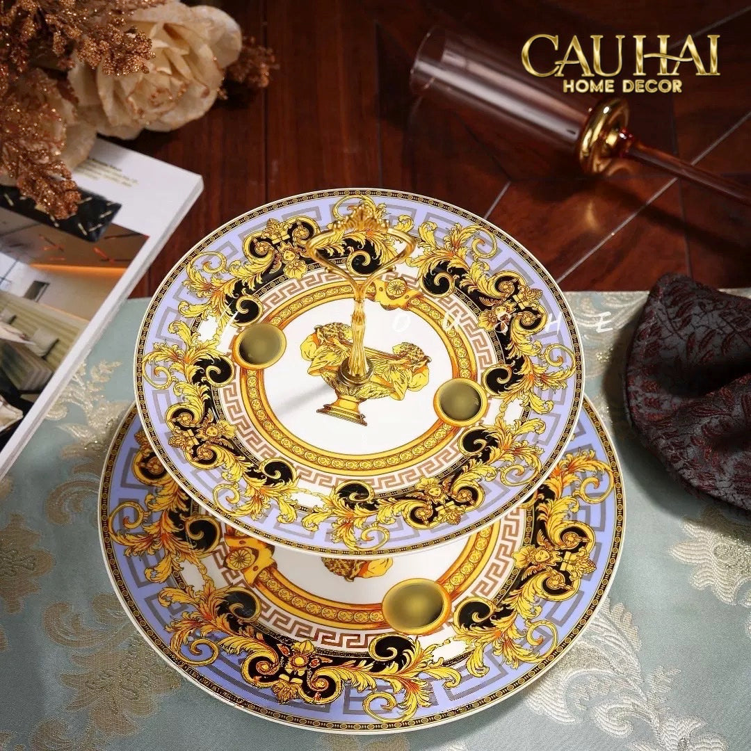 Maison Couture - Đĩa 2 Tầng Black Baroque Prestige Gala Ver.S Étagère - CẬU HAI HOME DECOR