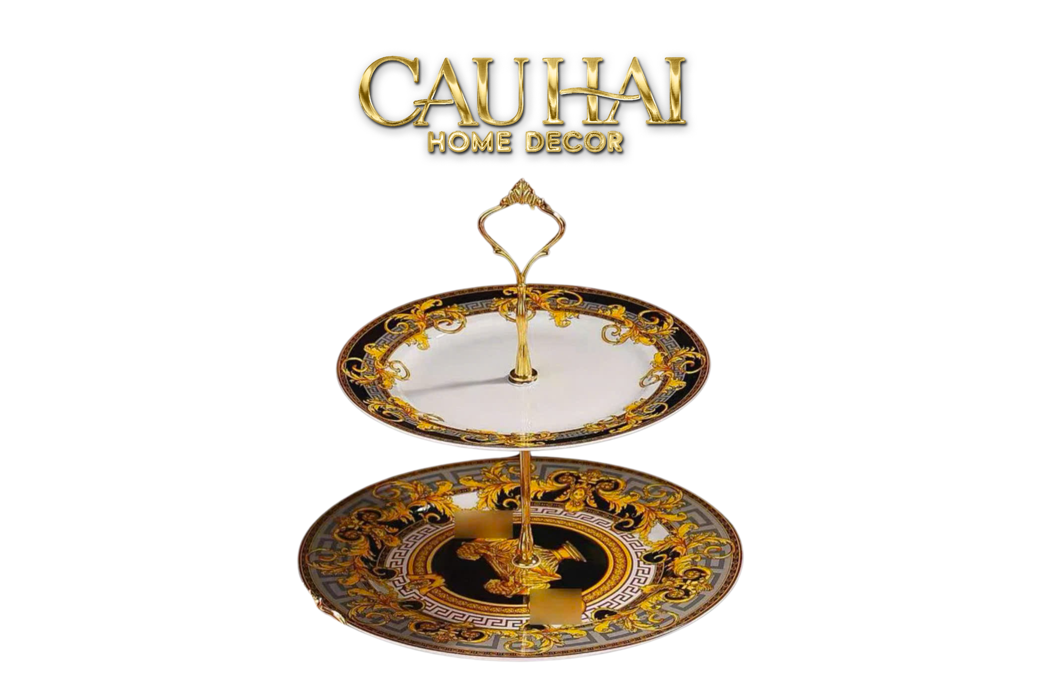 Maison Couture - Đĩa 2 Tầng Black Baroque Prestige Gala Ver.S Étagère - CẬU HAI HOME DECOR