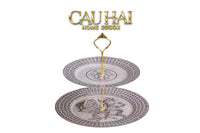 Maison Couture - Đĩa 2 Tầng Helios Étagère Mosaïque Graphique - Deux Niveaux-SET CHÉN DĨA-CẬU HAI HOME DECOR