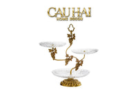 Maison Couture - Đĩa 3 Tầng Présentoir à Raisin Triptyque Niveaux Ritual Of Dionysus Centerpiece H48-CẬU HAI HOME DECOR