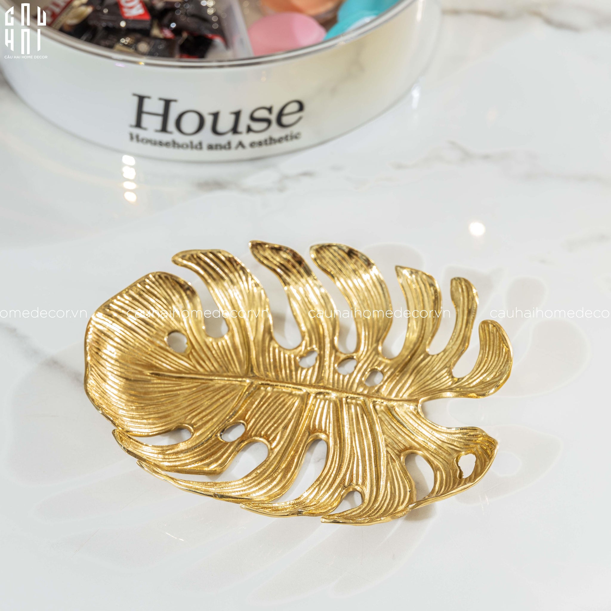 Maison Couture - Đĩa Đồng Brasson Tropical Leaf-SET CHÉN DĨA-CẬU HAI HOME DECOR