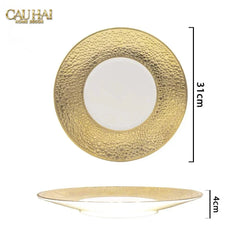 Maison Couture - Đĩa Lót Golden Bubble Dinner 31 - Ss25-CẬU HAI HOME DECOR