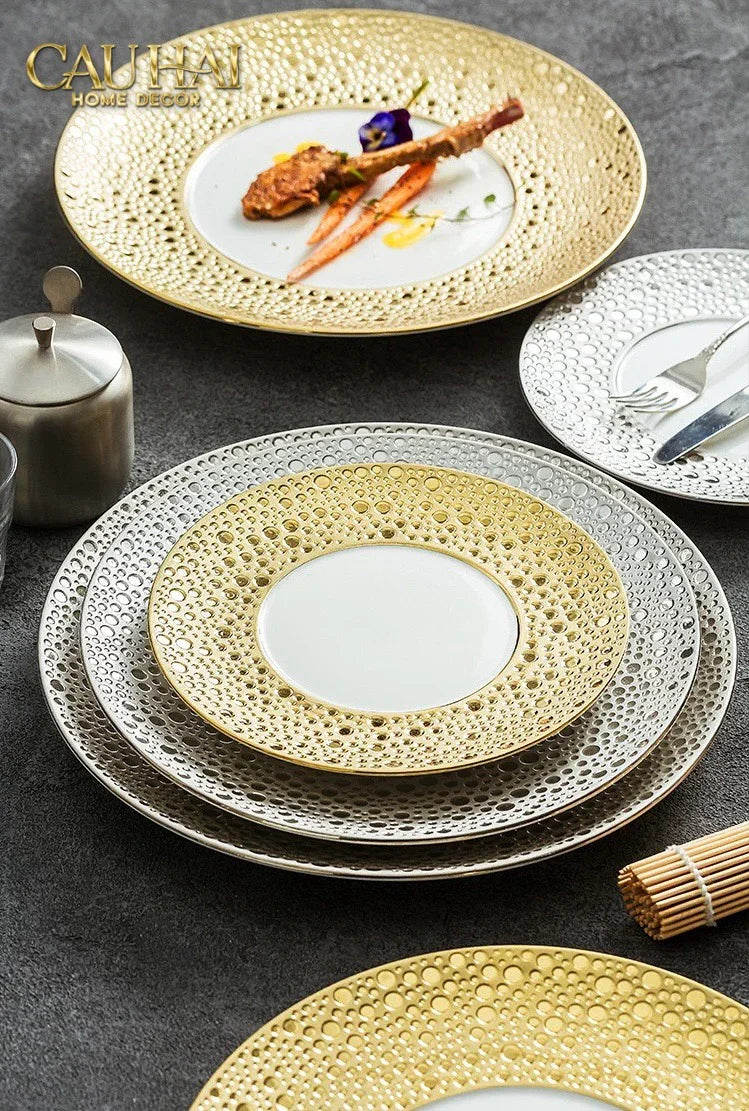 Maison Couture - Đĩa Lót Golden Bubble Dinner 31 - Ss25-CẬU HAI HOME DECOR