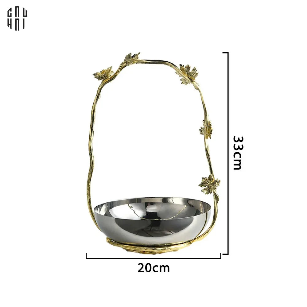 Maison Couture - Đĩa Trái Cây Elysian Platinum Canary In Bloom 22x33-LY THỦY TINH-CẬU HAI HOME DECOR