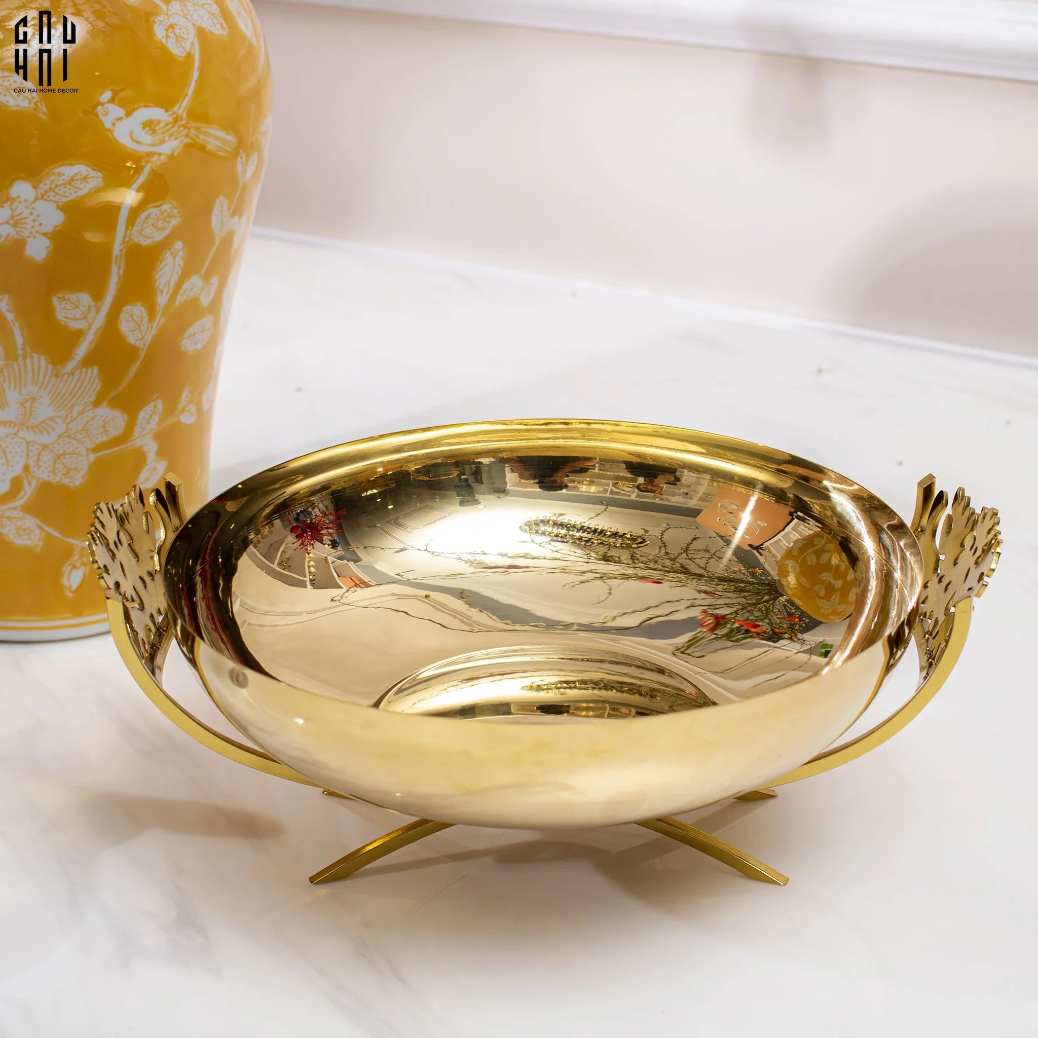 Maison Couture - Đĩa Trái Cây Golden Era Couronne 25x29x14-SET CHÉN DĨA-CẬU HAI HOME DECOR