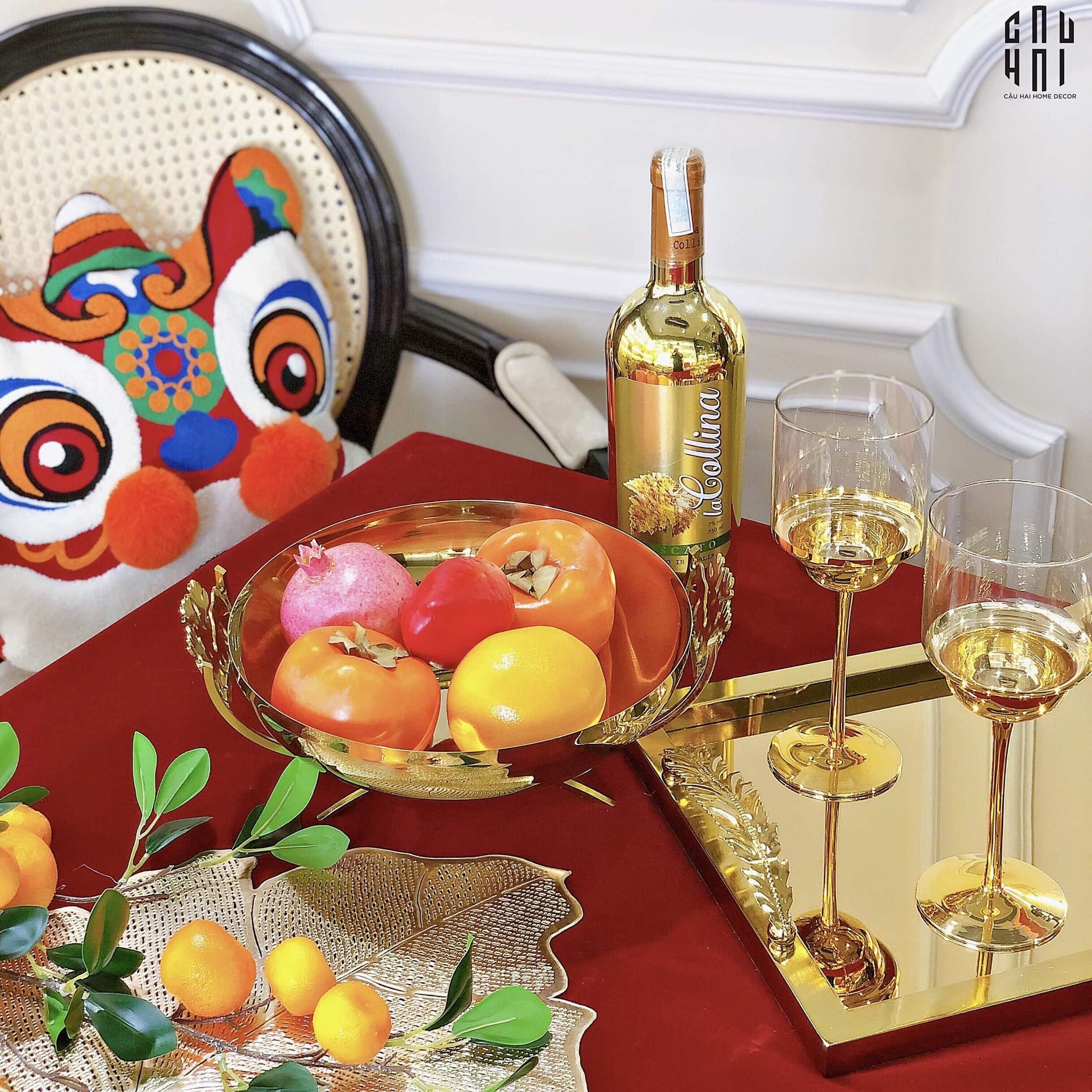 Maison Couture - Đĩa Trái Cây Golden Era Couronne 25x29x14-SET CHÉN DĨA-CẬU HAI HOME DECOR