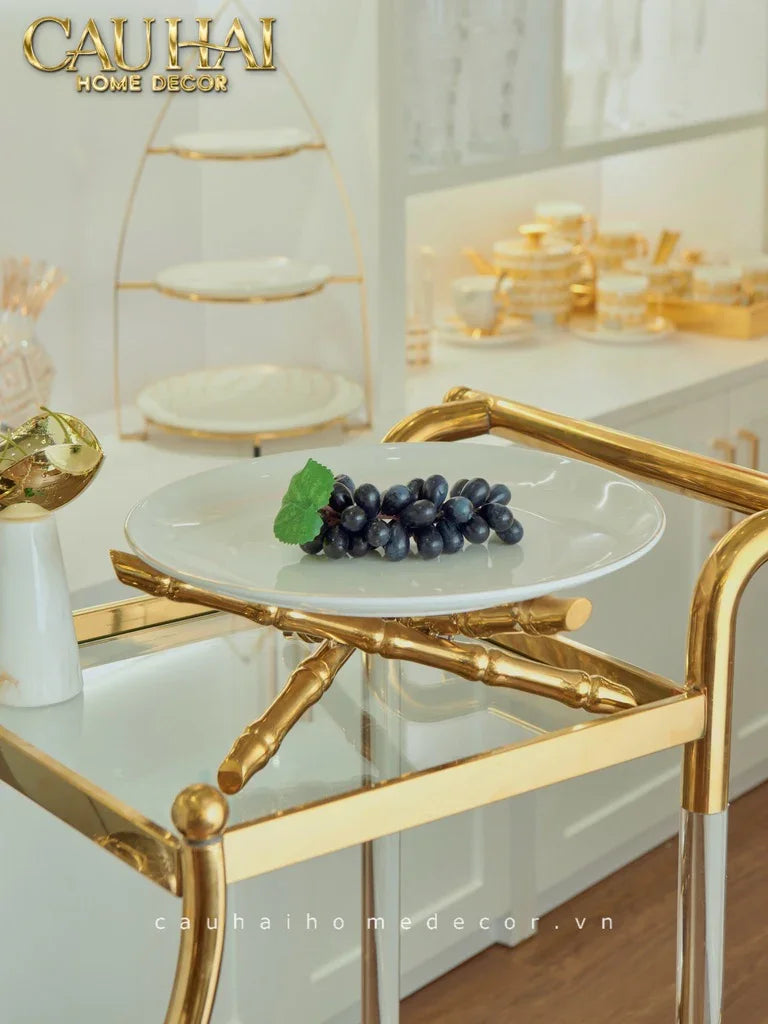 Maison Couture - Đĩa Trái Cây Khay Triptyque Golden Bamboo Decorative Trays-KHAY TRANG TRÍ-CẬU HAI HOME DECOR