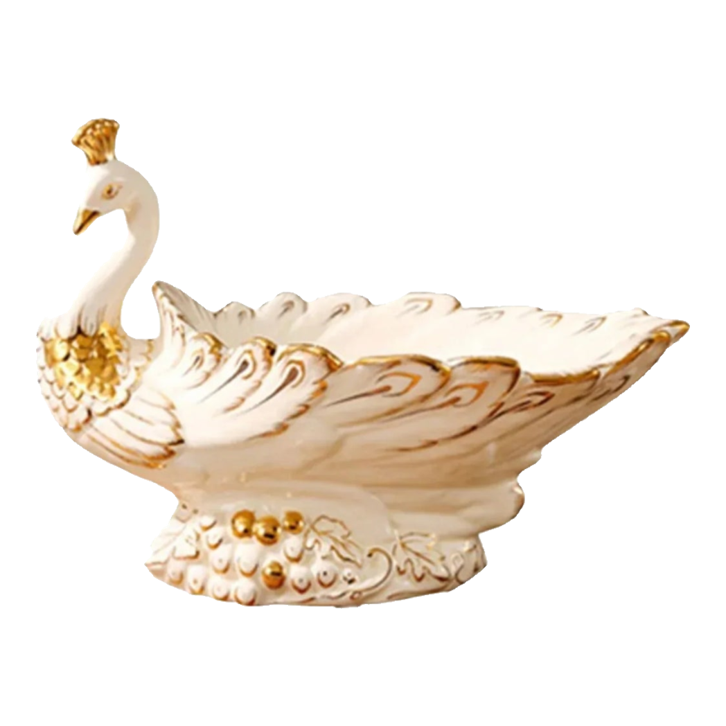 Maison Couture - Đĩa Trái Cây Khổng Tước Paon D'Ivoire Luxury Porcelain Plateau