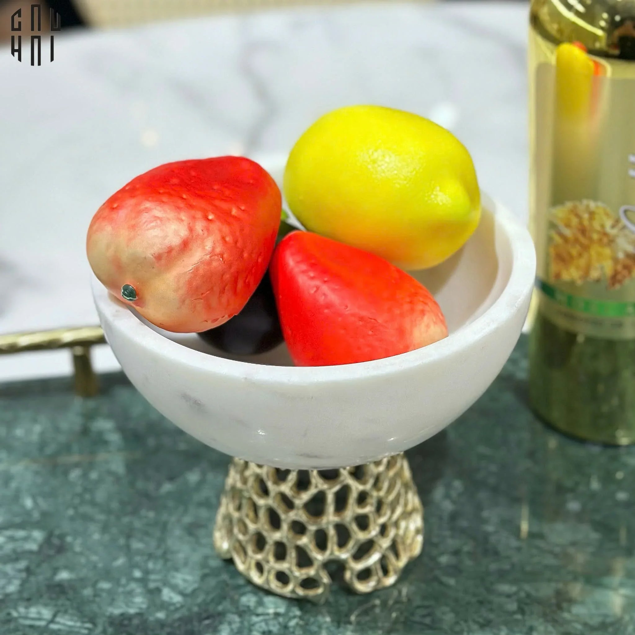 Maison Couture - Đĩa Trái Cây Marble Stone Fruit Bowl - Arthur Prime Size L-SET CHÉN DĨA-CẬU HAI HOME DECOR