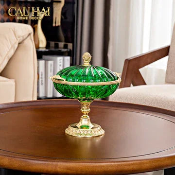 Maison Couture - Đĩa Trái Cây Pha Lê Brasson Emerald Cristalleries Fruit Bowl H24-CẬU HAI HOME DECOR