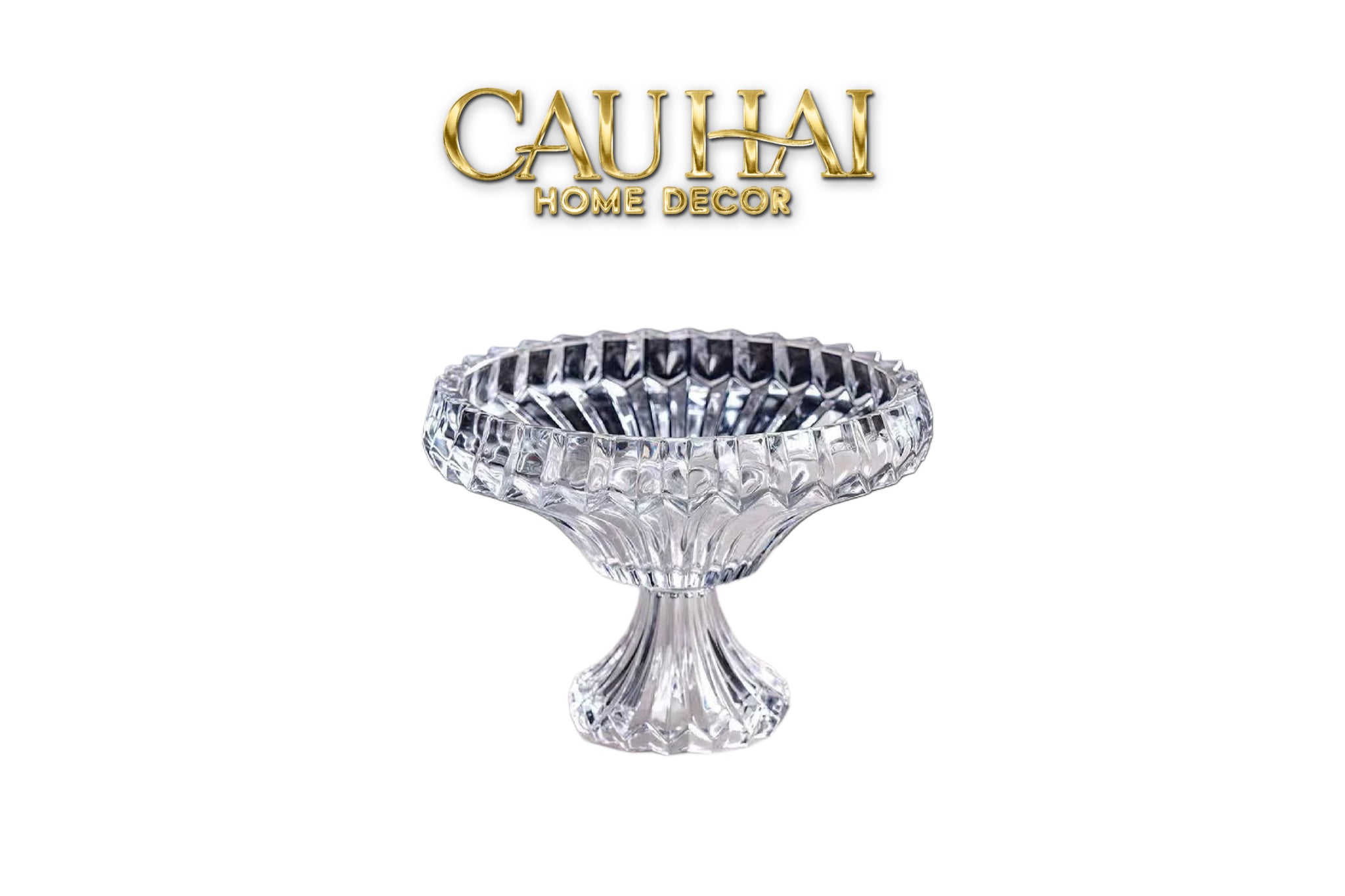 Maison Couture - Đĩa Trái Cây Pha Lê Lumière Couronne Cristalleries Fruit Bowl 22x30-CẬU HAI HOME DECOR