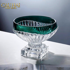 Maison Couture - Đĩa Trái Cây Pha Lê Màu Ngọc Lục Bảo Émeraude Cristalleries Fruit Bowl-SET CHÉN DĨA-CẬU HAI HOME DECOR